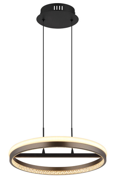 Globo Della LED Hängeleuchte 40W CCT Schwarz Matt, Metall Nachtlicht Memoryfunktion Ø39,7cm 67179H