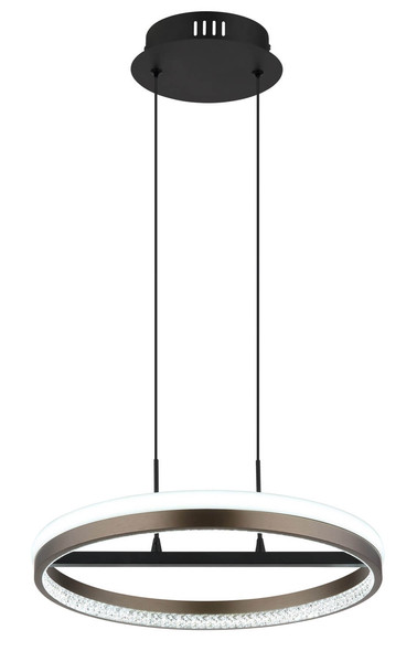 Globo Della LED Hängeleuchte 40W CCT Schwarz Matt, Metall Nachtlicht Memoryfunktion Ø39,7cm 67179H