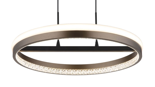 Globo Della LED Hängeleuchte 40W CCT Schwarz Matt, Metall Nachtlicht Memoryfunktion Ø39,7cm 67179H