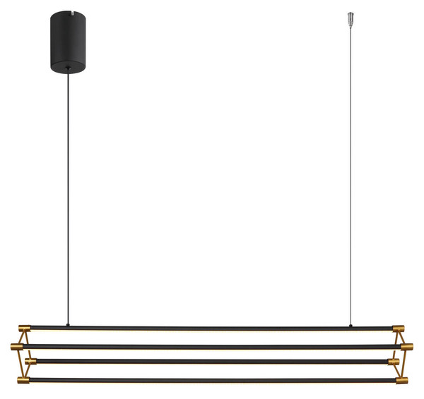 Globo Kayson LED Hängeleuchte 40W Warmweiß Schwarz Matt, Metall 150cm 67184-40