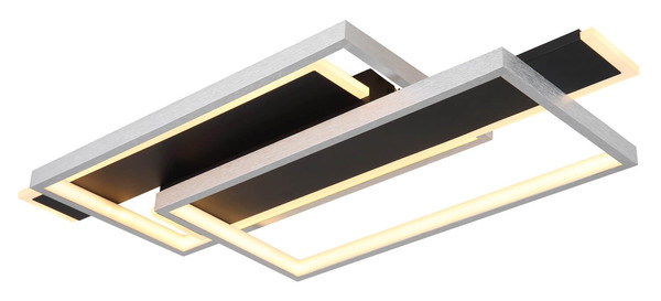Globo Finnley LED Deckenleuchte 40W Warmweiß Schwarz Matt, Metall 8,2cm 67187-40