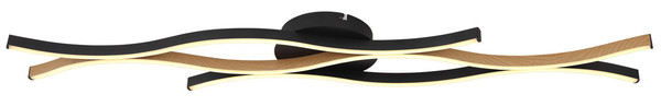 Globo Geronimo LED Deckenleuchte 35W Warmweiß Schwarz Matt, Metall 6cm 67206DW