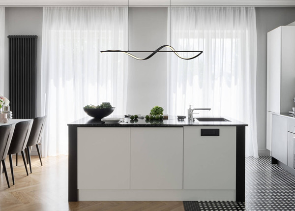 Globo Violino LED Hängeleuchte 24W Warmweiß Schwarz Matt, Metall 150cm 67207-24