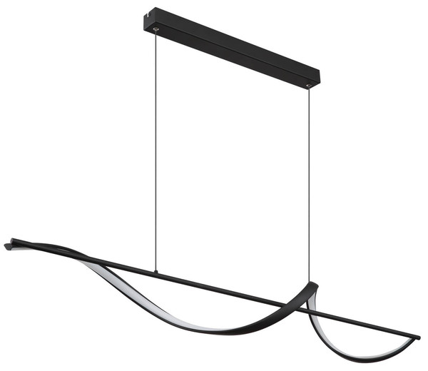 Globo Violino LED Hängeleuchte 24W Warmweiß Schwarz Matt, Metall 150cm 67207-24