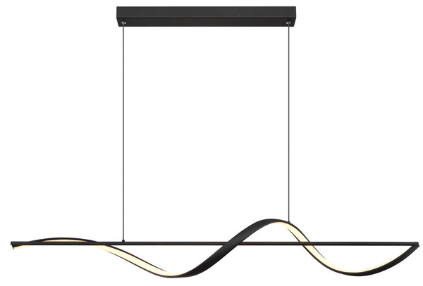 Globo Violino LED Hängeleuchte 24W Warmweiß Schwarz Matt, Metall 150cm 67207-24