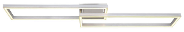 Globo Salmos LED Deckenleuchte 40W CCT Silbergrau, Metall Fernbedienung Nachtlicht Memoryfunktion 10cm 67209-45D