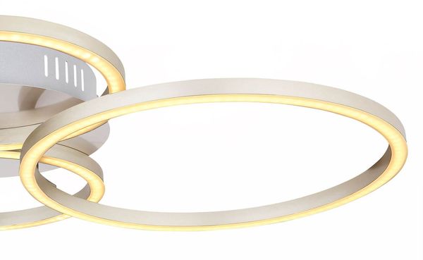Globo Kendy LED Deckenleuchte 40W Warmweiß Nickel Matt, Metall 7,5cm 67233-40N