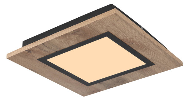 Globo Lea LED Deckenleuchte 12W Warmweiß Schwarz Matt, Metall 4,5cm 67292D2