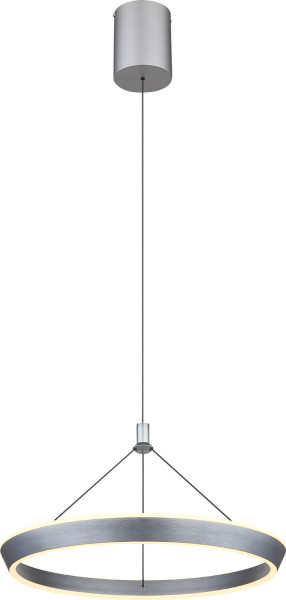 Globo Ferra LED Hängeleuchte 40W Warmweiß Grau Matt, Metall Ø50cm 67316