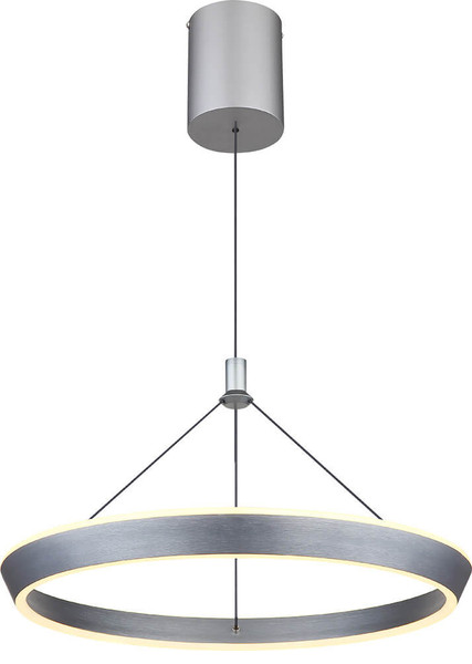 Globo Ferra LED Hängeleuchte 40W Warmweiß Grau Matt, Metall Ø50cm 67316