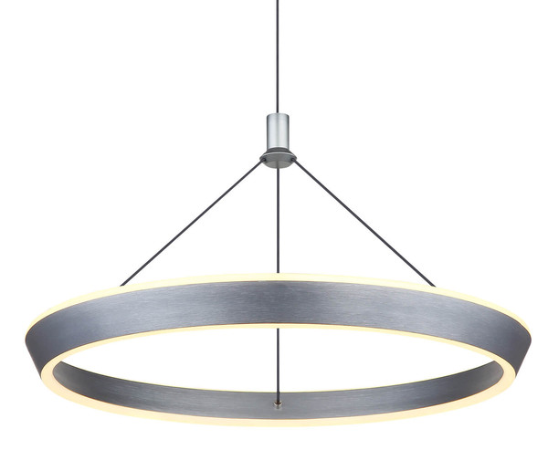 Globo Ferra LED Hängeleuchte 40W Warmweiß Grau Matt, Metall Ø50cm 67316