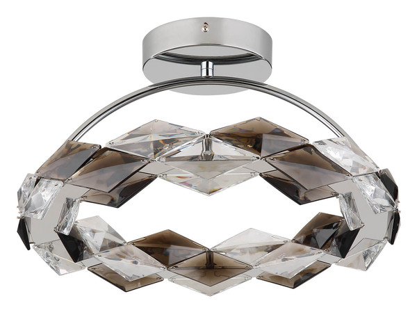 Globo Karilion LED Deckenleuchte 24W Neutralweiß Verchromt, Metall Ø37cm 67318D