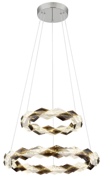 Globo Karilion LED Hängeleuchte 50W Neutralweiß Verchromt, Metall Ø55cm 67318H2