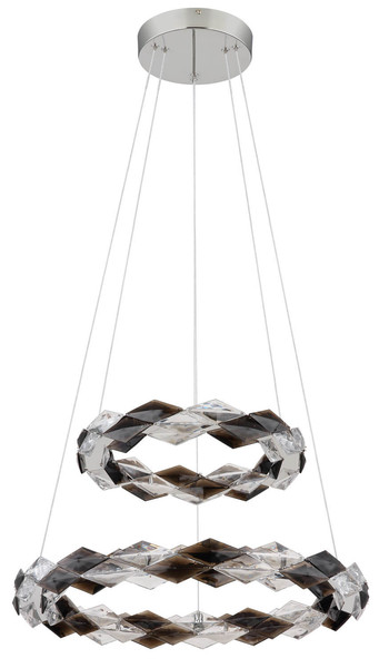 Globo Karilion LED Hängeleuchte 50W Neutralweiß Verchromt, Metall Ø55cm 67318H2