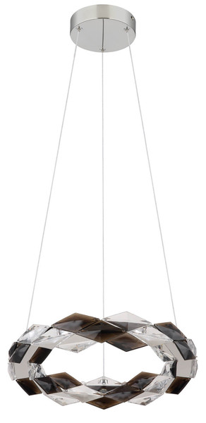 Globo Karilion LED Hängeleuchte 24W Neutralweiß Verchromt, Metall Ø37cm 67318H