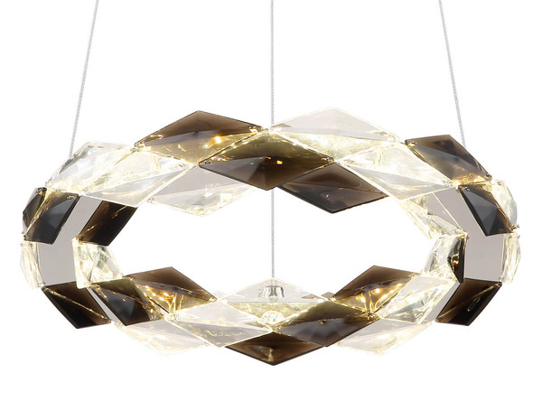 Globo Karilion LED Hängeleuchte 24W Neutralweiß Verchromt, Metall Ø37cm 67318H
