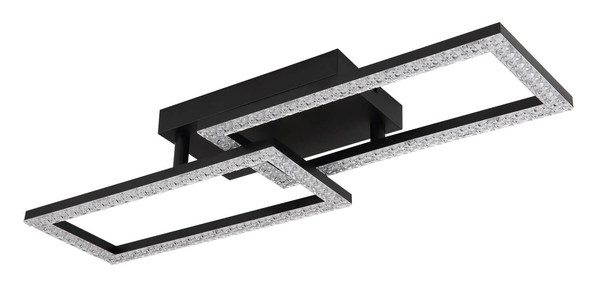 Globo Sapena LED Deckenleuchte 20W Warmweiß Schwarz Matt, Metall 9,3cm 67328-20
