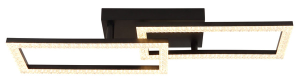 Globo Sapena LED Deckenleuchte 20W Warmweiß Schwarz Matt, Metall 9,3cm 67328-20
