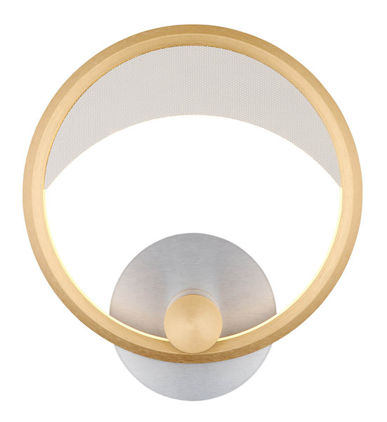 Globo Umbra LED Wandleuchte 16W Warmweiß Silberfarben, Aluminium Gebürstet Ø29cm 67333-16W