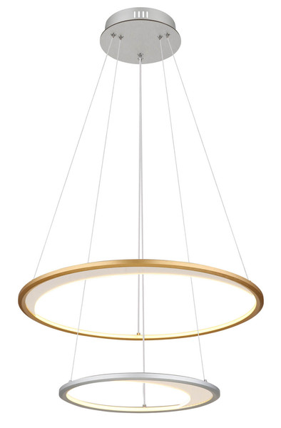 Globo Umbra LED Hängeleuchte 40W CCT Silberfarben, Aluminium Gebürstet Fernbedienung Nachtlicht Memoryfunktion 120cm 67333-44H