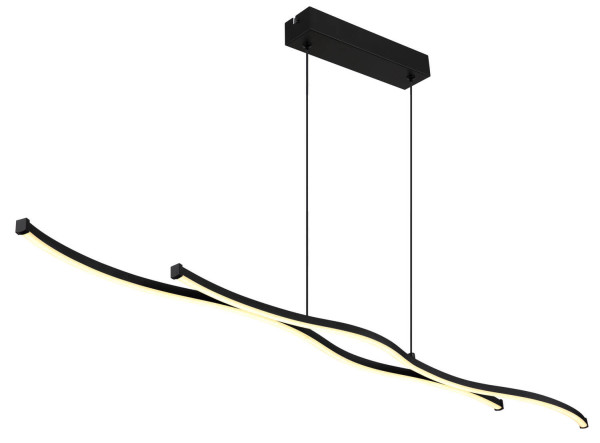 Globo Boyd LED Hängeleuchte 30W Warmweiß Schwarz Matt, Metall 120cm 67336-30H