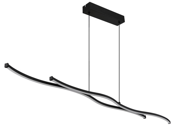 Globo Boyd LED Hängeleuchte 30W Warmweiß Schwarz Matt, Metall 120cm 67336-30H