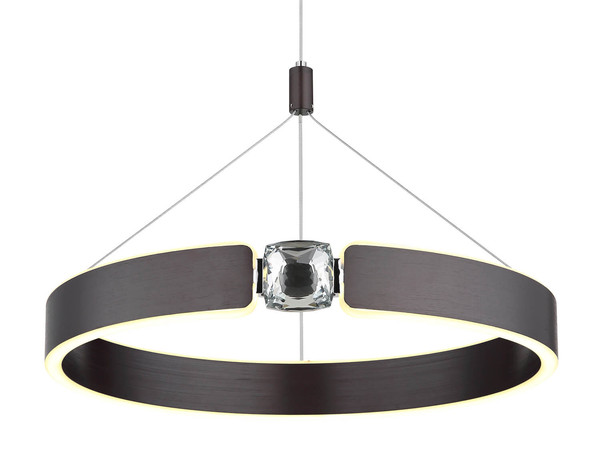 Globo Hendricks LED Hängeleuchte 22W Warmweiß Bronzefarben Gebürstet, Metall Ø40cm 67349H1