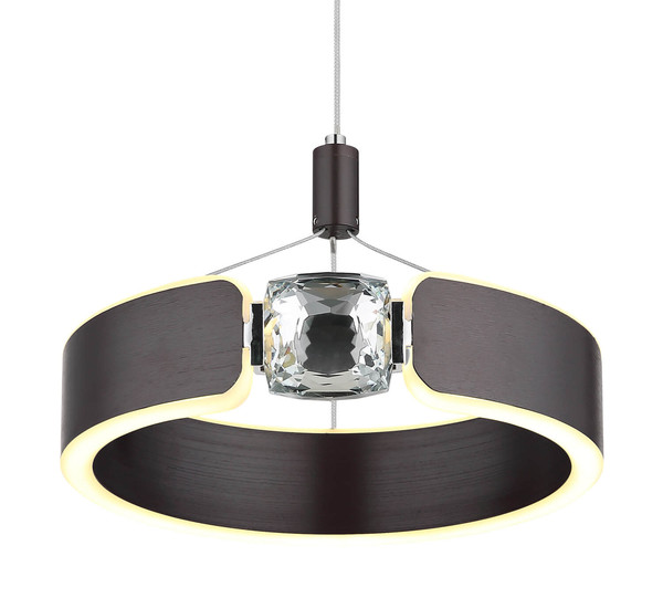 Globo Hendricks LED Hängeleuchte 12W Warmweiß Bronzefarben Gebürstet, Metall Ø22cm 67349H