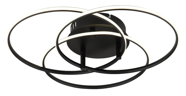 Globo Kombos LED Deckenleuchte 40W Neutralweiß Schwarz Matt, Metall Ø29cm 67355-40