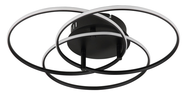 Globo Kombos LED Deckenleuchte 40W Neutralweiß Schwarz Matt, Metall Ø29cm 67355-40