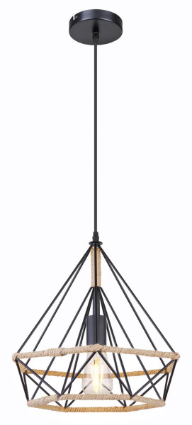 Globo Ulleu E27 Hängeleuchte 60W Schwarz, Metall Ø38cm 69029