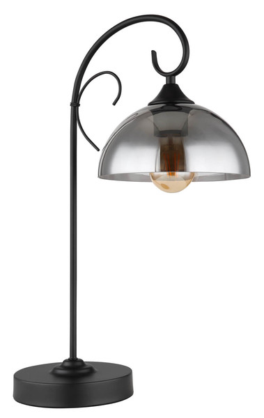 Globo Cottage E27 Tischleuchte 40W Schwarz Matt, Metall Ø20cm 69061T