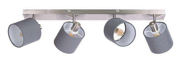 Globo Atlanta E14 Strahler 4-fach 25W Nickel Matt, Metall Ø12cm 81200424