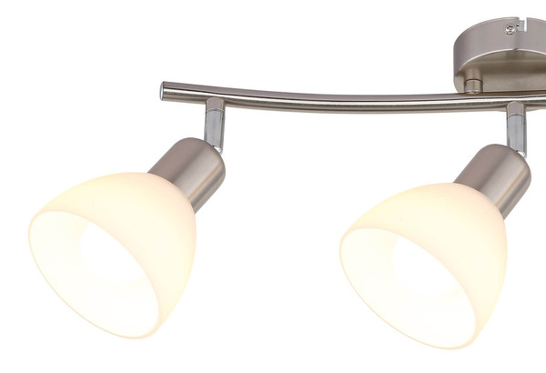 Globo Malte E14 Strahler 3-fach 5W Warmweiß Nickel Matt, Metall Ø10cm 81490301