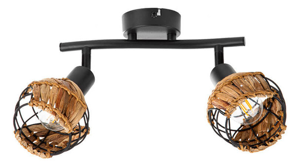 Globo Java E14 Strahler 2-fach 25W Schwarz, Metall Ø10cm 81740208
