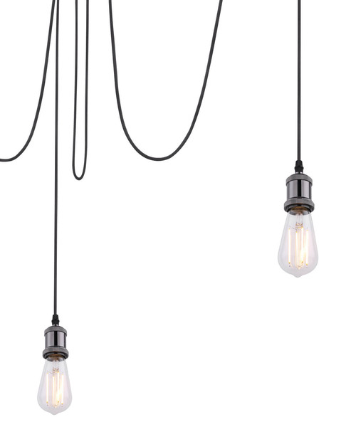 Globo Oliver E27 Hängeleuchte 3-fach 40W Schwarz, Metall 100cm A31-3