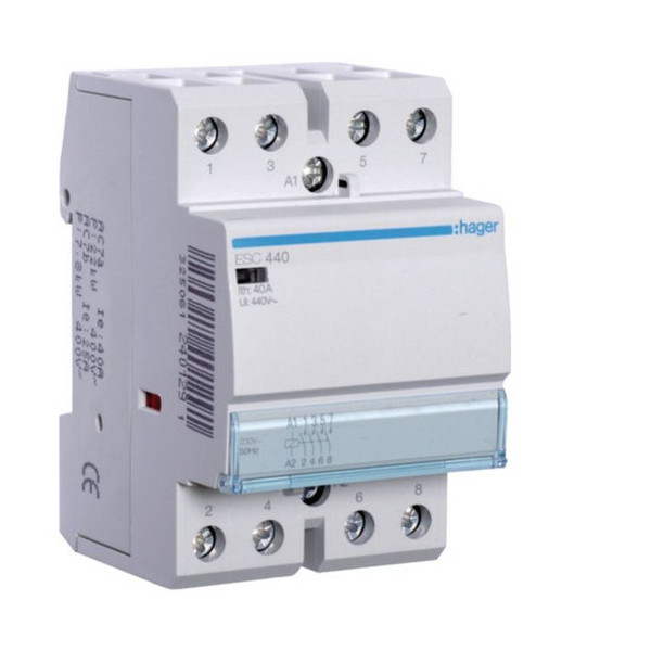 Hager ESC440 Installationsschütz 40A 4 Schließer 230V