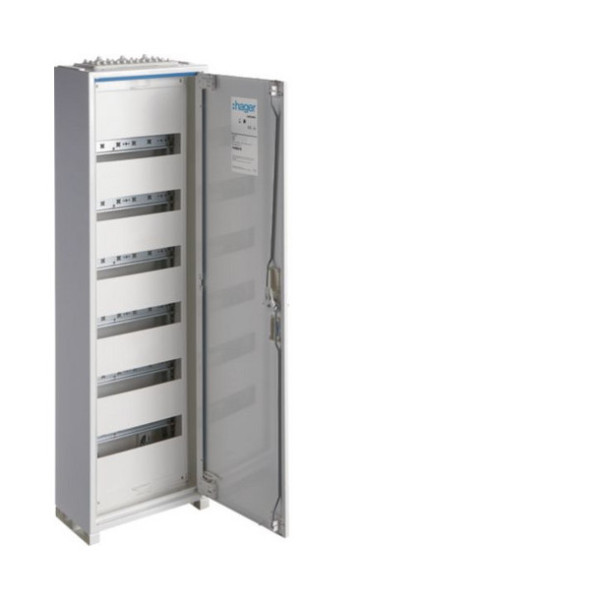 Hager FWB61S Feldvert. AP, univers, IP44, SKII, 72PLE, H:950xB:300xT:161mm, QuickConnect