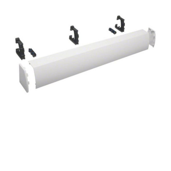 Hager FZ445N Kabelrangierkanal, 5-feldig, aufsteckbar, H x B x T176 x 1300 x 135mm, RAL9010