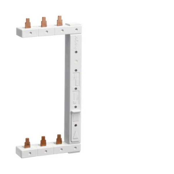 Hager KCL363R Phasenschiene 3polig, 2-reihig 125mm, rechts, vertikal