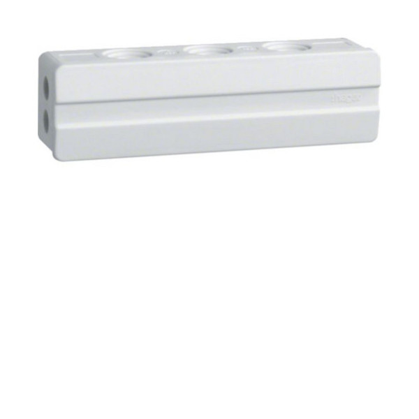 Hager L5111 Klemmdose Leitungseinführungen 2xstirnseitig 3xoben/unten aus PP 135x35x40 mm