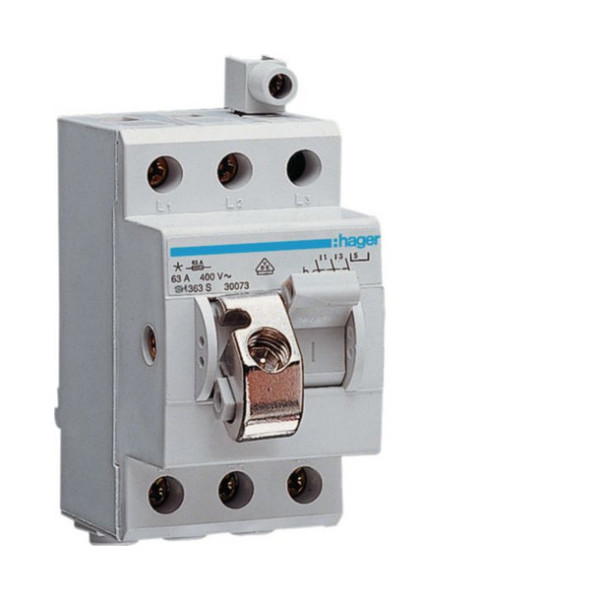 Hager SH363S Kompaktschalter 63A 3 Schließer 400V AC sperrbar 2,5PLE