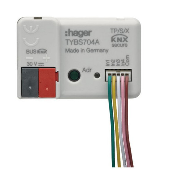 Hager TYBS704A Binäreingang 4-fach, KNX Secure, UP