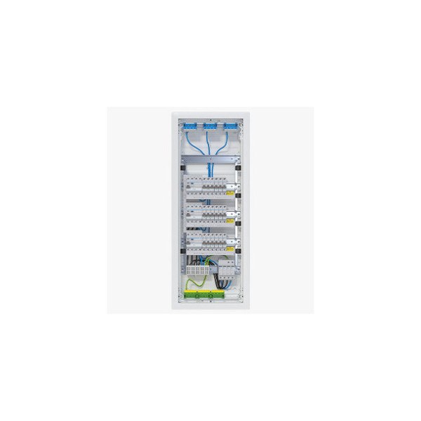 Hager VH60BV1 Kleinv.,volta,HWV,5x12PLE,IP30,bestückt u. verdrahtet,3 FI-Kreise,Übersp.ableit