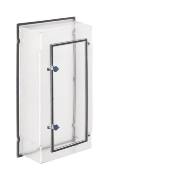 Hager ZAY450AT Zählerfeldabdeckung, Zubehör, IP54, 450 mm, Klarsicht, mit Tür, für 3.HZ