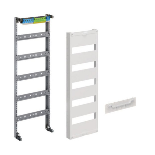 Hager ZU15S Verteilerfeld, univers Z, Höhe 750mm, 5-reihig, 1-feldig, PE/N waagerecht
