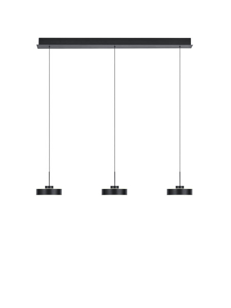 Hell Spencer LED Pendelleuchte 3-fach Warmweiß Dimmbar 60-180cm >90Ra Anthrazit 20682/3-39