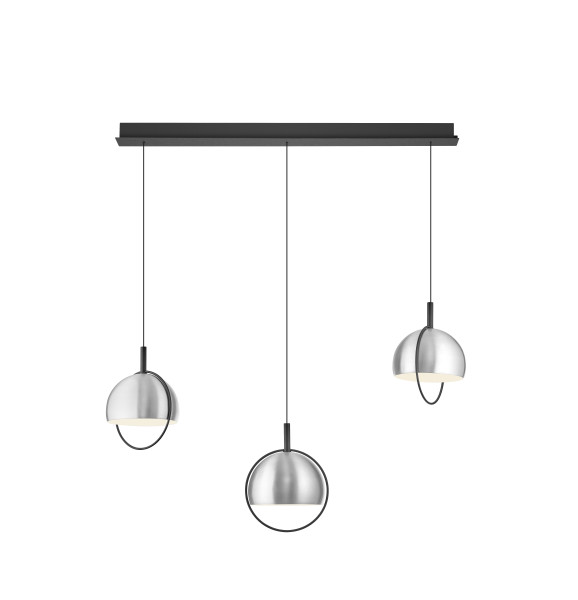Hell Hoop LED Pendelleuchte 3-fach Warmweiß Dimmbar 60-180cm 90Ra Alu 20695/3-37