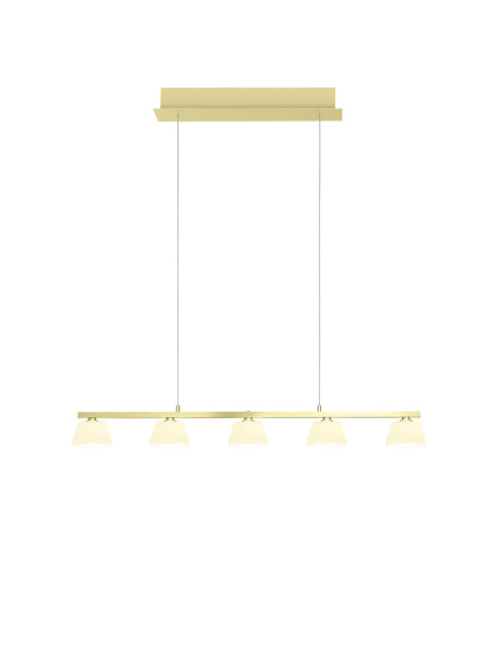 Hell Jane LED Pendelleuchte 5-fach steuerbare Lichtfarbe Dimmbar 60-180cm >90Ra Champagner 20702/5-42