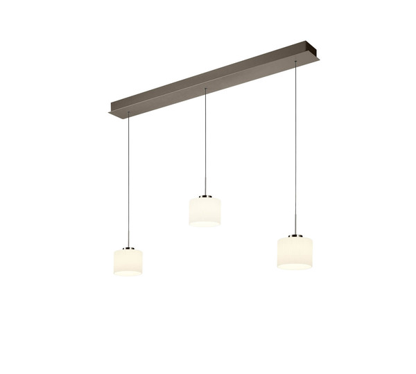 Hell Elli LED Pendelleuchte 3-fach Warmweiß Dimmbar 60-180cm >90Ra Bronze 20724/3-15